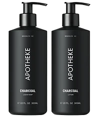 APOTHEKE Charcoal Liquid Soap and Hand & Body Lotion Set