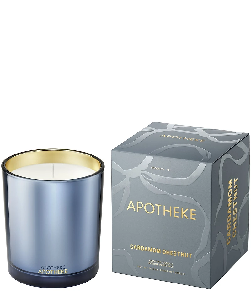 APOTHEKE Festive Collection Cardamom Chestnut 1-Wick Candle, 10.5 oz