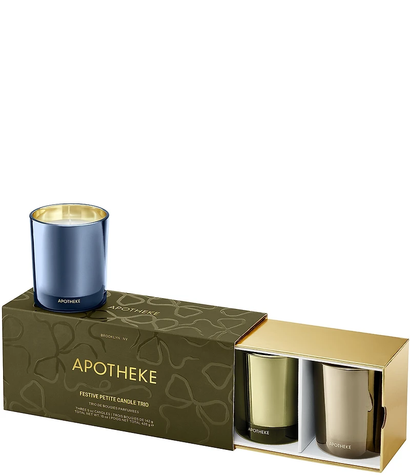 APOTHEKE Holiday Festive Petite Candle Trio Limited-Edition Set