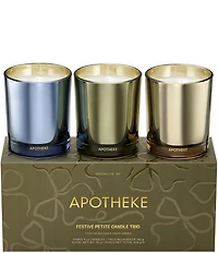 APOTHEKE Holiday Festive Petite Candle Trio Limited-Edition Set