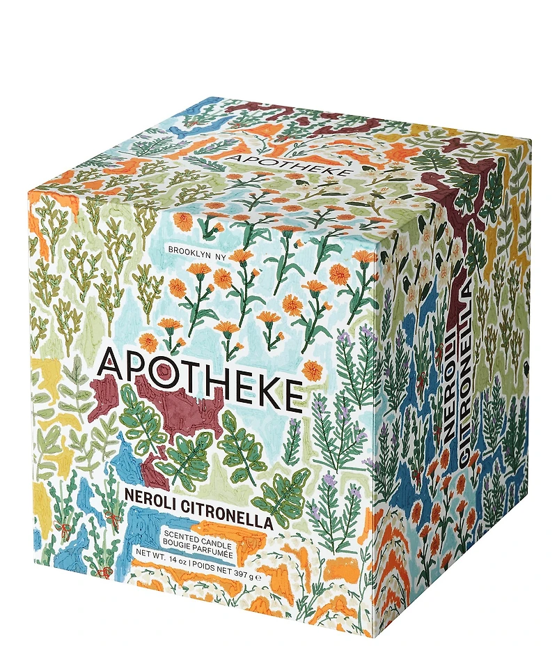 APOTHEKE Limited Edition Garden Collection Neroli Citronella Specialty 2-Wick Concrete Candle, 14 oz.