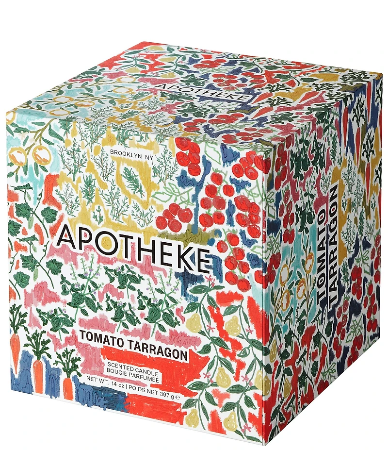 APOTHEKE Limited Edition Garden Collection Tomato Tarragon Specialty 2-Wick Concrete Candle, 14 oz.