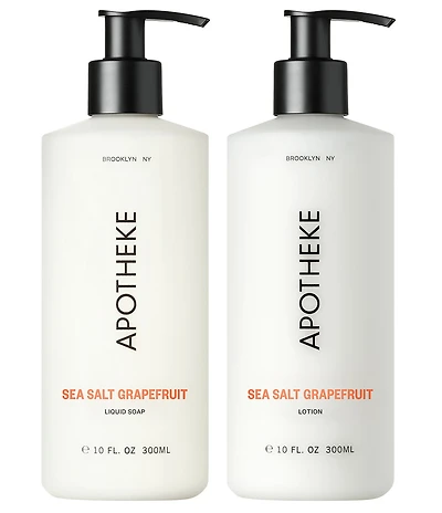 APOTHEKE Sea Salt Grapefruit Liquid Soap and Hand & Body Lotion Set
