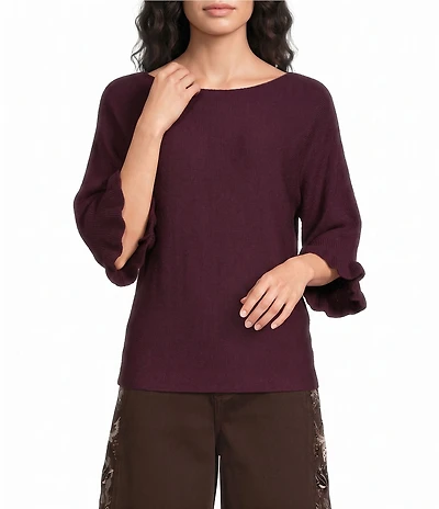 Apricot London Boat Neck Ruffle Batwing Sleeve Knit Jumper