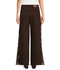 Apricot London Floral Embroidered Wide Leg Jeans