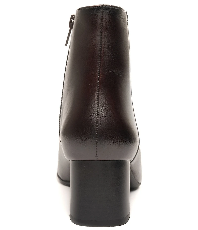 ara Acanthus Leather Faux Fur Lined Block Heel Ankle Booties