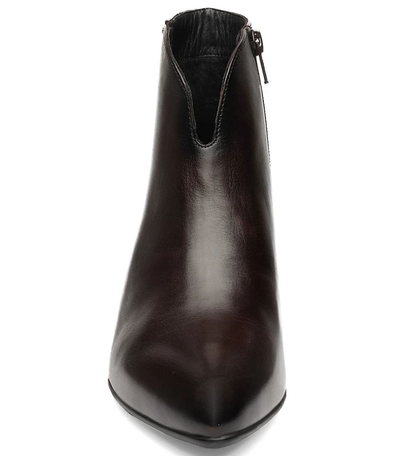 ara Acanthus Leather Faux Fur Lined Block Heel Ankle Booties