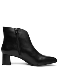 ara Acanthus Leather Faux Fur Lined Block Heel Ankle Booties