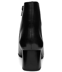ara Acanthus Leather Faux Fur Lined Block Heel Ankle Booties