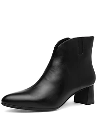 ara Acanthus Leather Faux Fur Lined Block Heel Ankle Booties