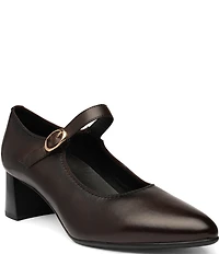 ara Adelaide Leather Block Heel Mary Jane Pumps