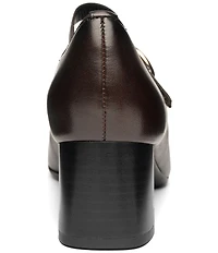 ara Adelaide Leather Block Heel Mary Jane Pumps