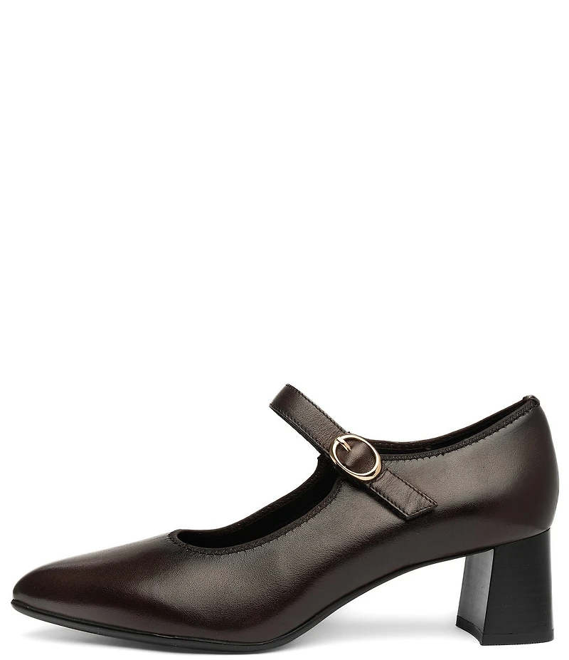 ara Adelaide Leather Block Heel Mary Jane Pumps