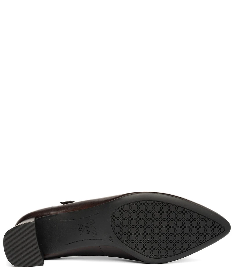 ara Adelaide Leather Block Heel Mary Jane Pumps