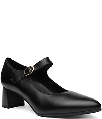 ara Adelaide Leather Block Heel Mary Jane Pumps