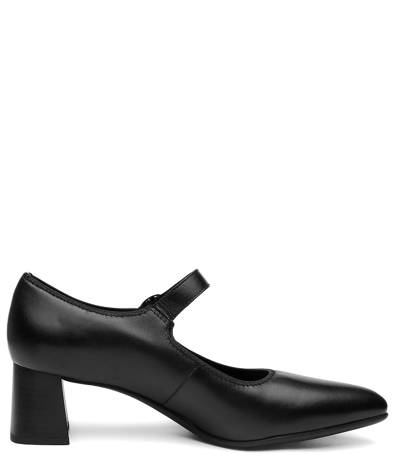 ara Adelaide Leather Block Heel Mary Jane Pumps