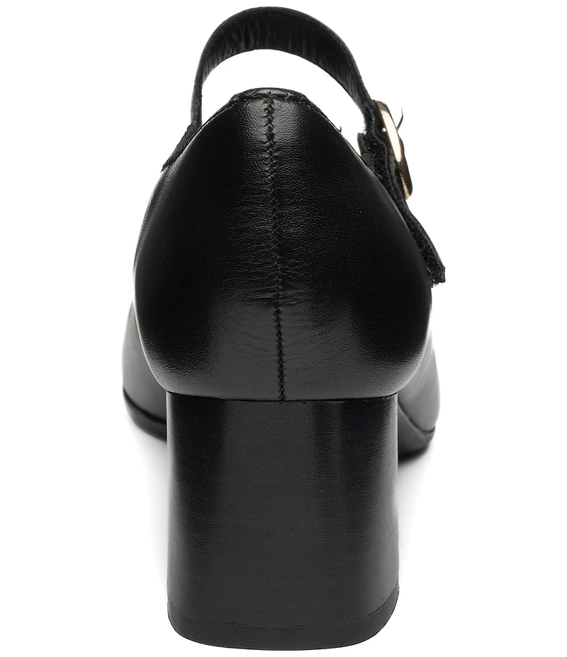 ara Adelaide Leather Block Heel Mary Jane Pumps