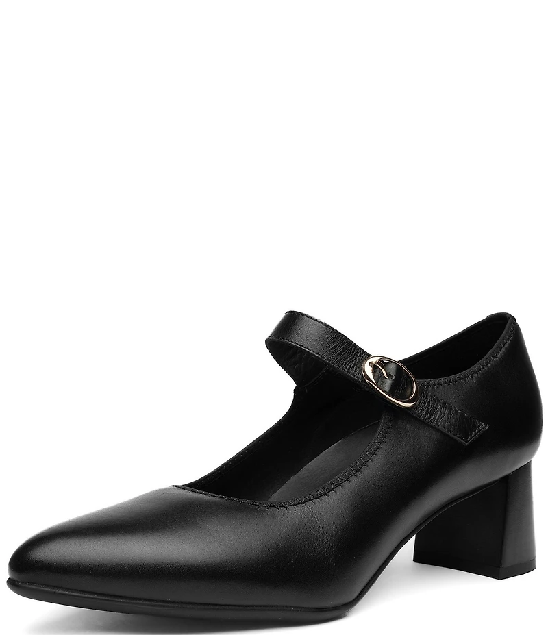 ara Adelaide Leather Block Heel Mary Jane Pumps
