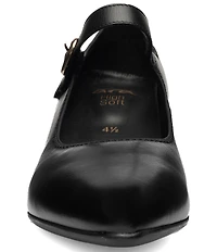 ara Adelaide Leather Block Heel Mary Jane Pumps
