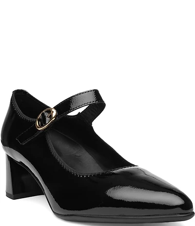 ara Adelaide Patent Leather Block Heel Mary Jane Pumps