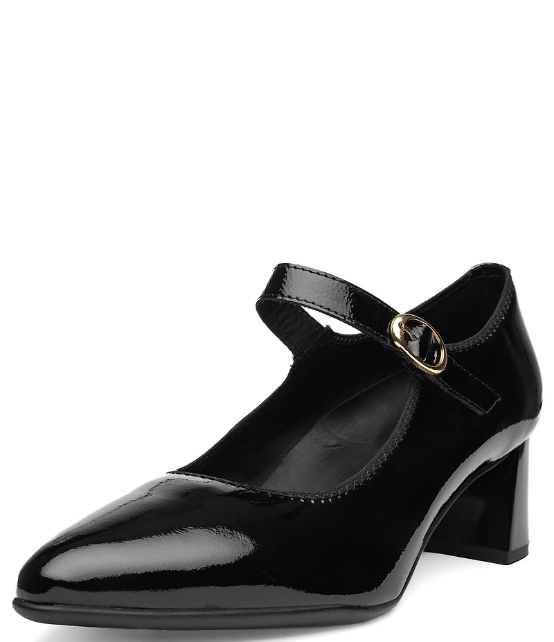 ara Adelaide Patent Leather Block Heel Mary Jane Pumps