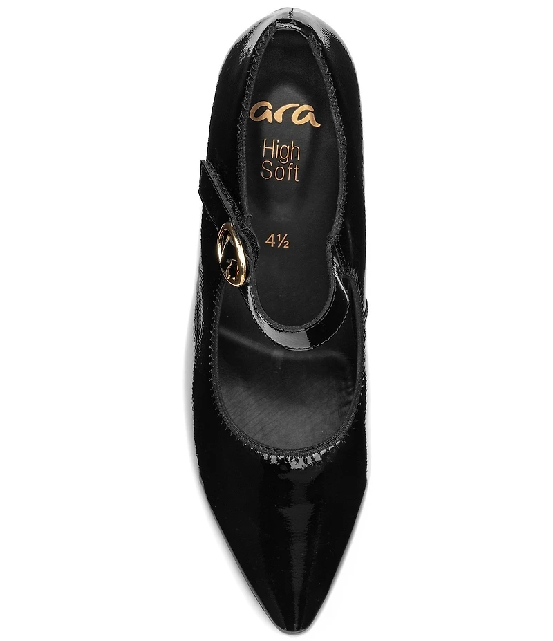 ara Adelaide Patent Leather Block Heel Mary Jane Pumps