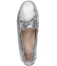 ara Amarillo Bow Detail Leather Moc-Toe Boat Shoes