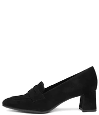 ara Ambrosia Suede Block Heel Loafer Pumps
