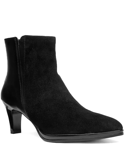 ara Autumn Suede and Leather Faux Fur Lined Ankle Booties