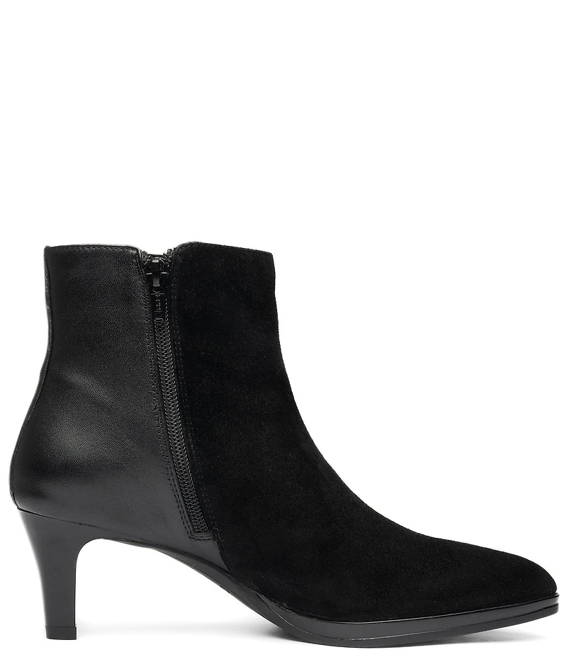 ara Autumn Suede and Leather Faux Fur Lined Ankle Booties