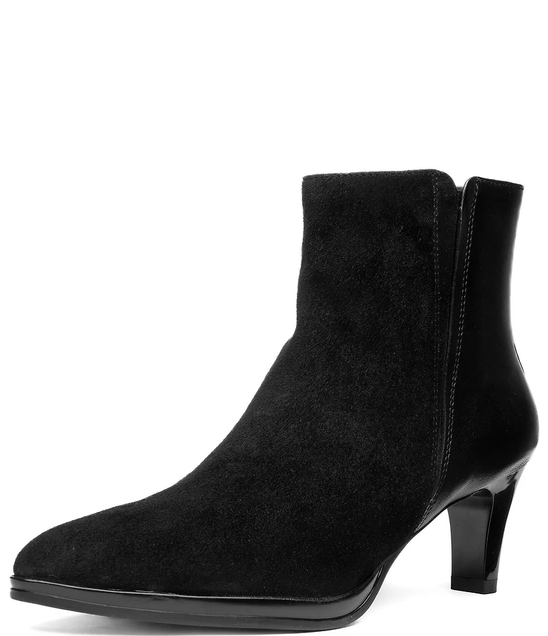 ara Autumn Suede and Leather Faux Fur Lined Ankle Booties