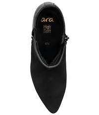 ara Autumn Suede and Leather Faux Fur Lined Ankle Booties