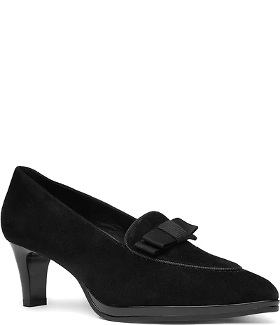 ara Azalea Suede Bow Loafer Pumps
