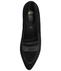 ara Azalea Suede Bow Loafer Pumps