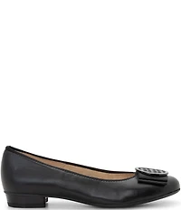 ara Bambi Leather Ornament Bow Ballet Flats
