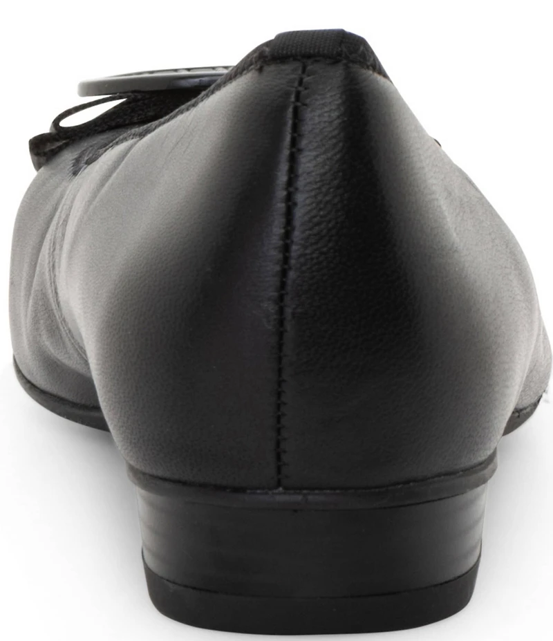 ara Bambi Leather Ornament Bow Ballet Flats