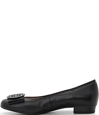 ara Bambi Leather Ornament Bow Ballet Flats