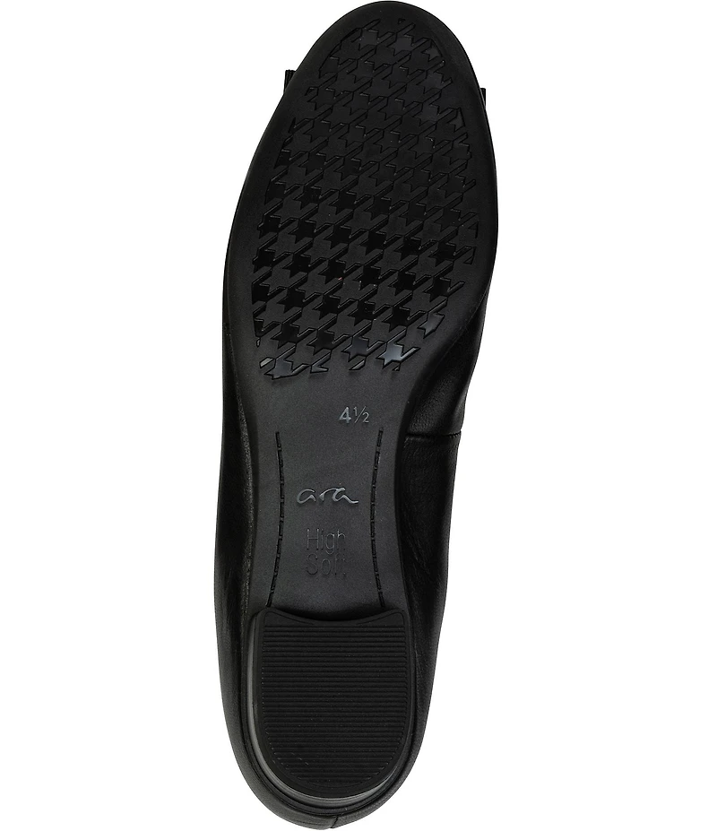 ara Bambi Leather Ornament Bow Ballet Flats