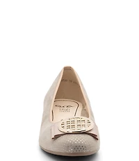 ara Bambi Pin Dot Suede Bow Ornament Ballet Flats