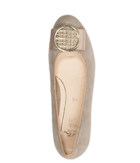 ara Bambi Pin Dot Suede Bow Ornament Ballet Flats