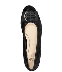 ara Bambi Pin Dot Suede Bow Ornament Ballet Flats