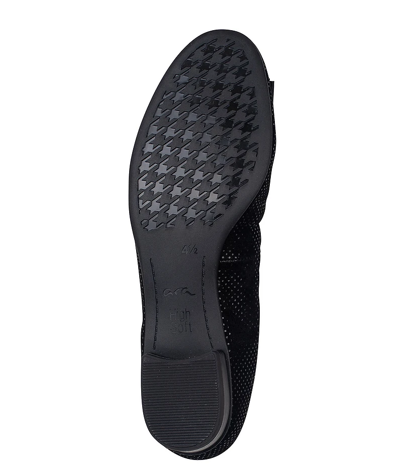 ara Bambi Pin Dot Suede Bow Ornament Ballet Flats