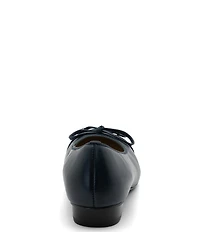 ara Belinda Leather and Patent Cap Toe Bow Ballet Flats