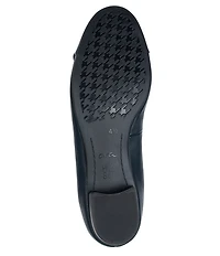 ara Belinda Leather and Patent Cap Toe Bow Ballet Flats