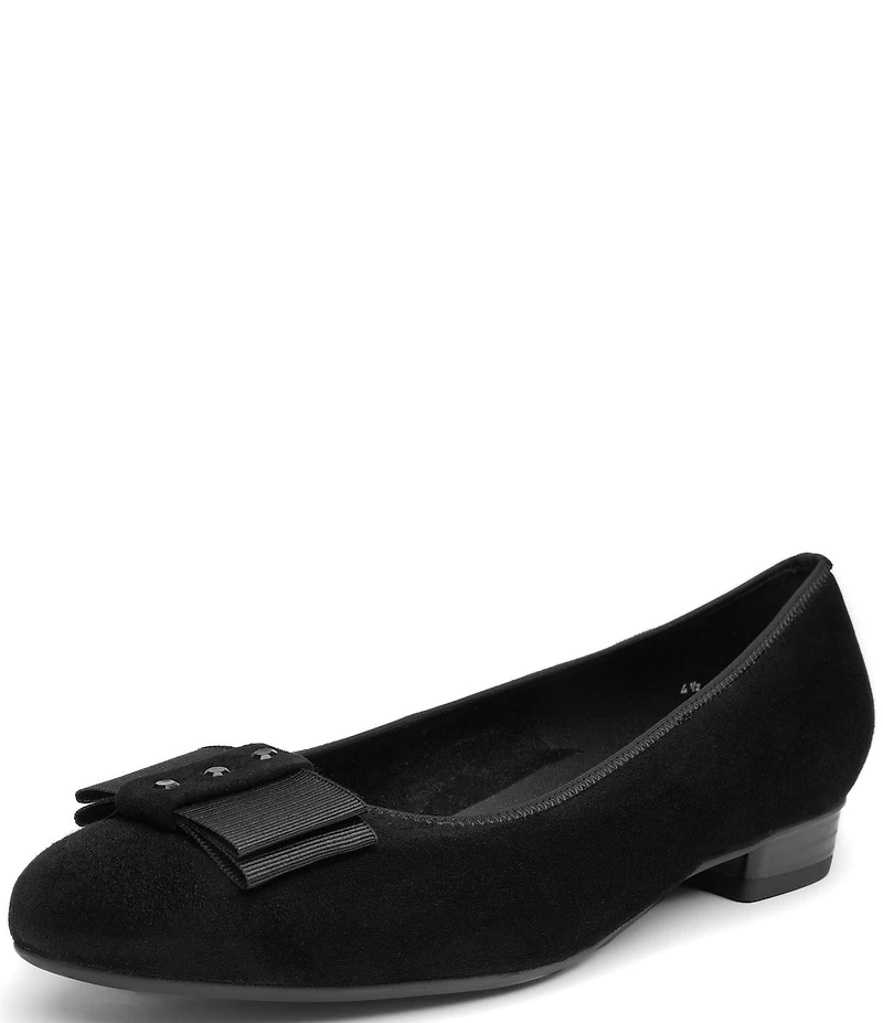 ara Bijou Suede Embellished Bow Pumps
