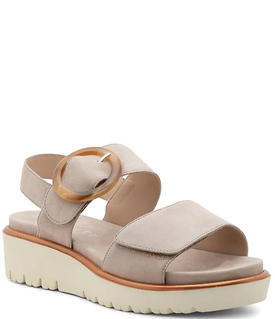 ara Bridgeport Suede Wedge Platform Sandals