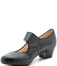 ara Calico 2.0 Leather Asymmetrical Mary Jane Pumps