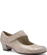 ara Calico 2.0 Metallic Leather Asymmetrical Mary Jane Pumps