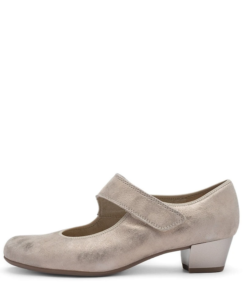 ara Calico 2.0 Metallic Leather Asymmetrical Mary Jane Pumps