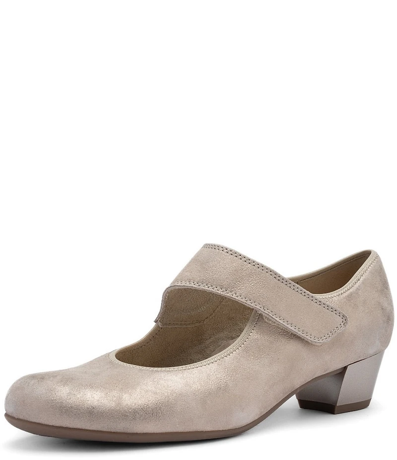 ara Calico 2.0 Metallic Leather Asymmetrical Mary Jane Pumps